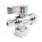 Thrifco Plumbing 1/2 Inch FIP x 1/2 Inch Slip Joint x 1/4 Inch Comp Quarter Turn Brass Angle Stop Valve 4406483 - alternate 1